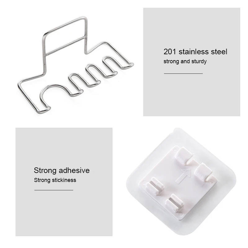 Держатель зубной щетки из нержавеющей стали для хранения бритвы полка зубных