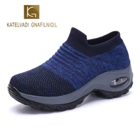 katelvadi high qaulity women sneakers fashion breathable mesh casual shoes slip on sneakers walking running shoes yh 001