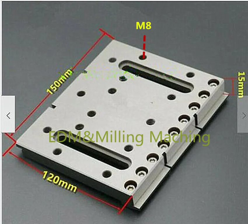 

Wire EDM Machine Extension Clamp Jig Holder M8 120x150x15mm Stainless Steel For Sodick DWC Wire Cut EDM Machine