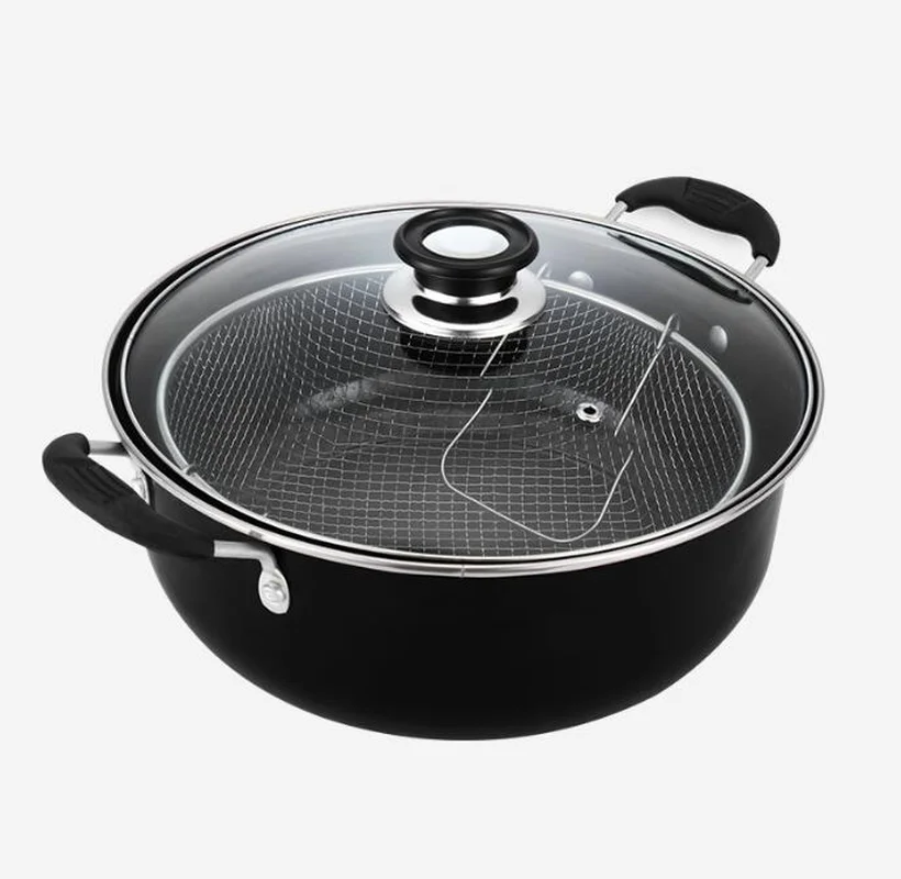 Глубокая жареная кастрюля толстая суповая маленькая фритюрница стандартная