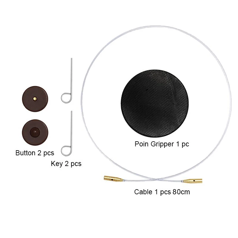 Cable 80cm LMDZ 1 шт. 40 см Высокое качество сандаловое дерево круговые спицы свитер Ткачество инструменты шерсть хлопок пряжа DIY вязаные аксессуары - Цвет: Cable 80cm