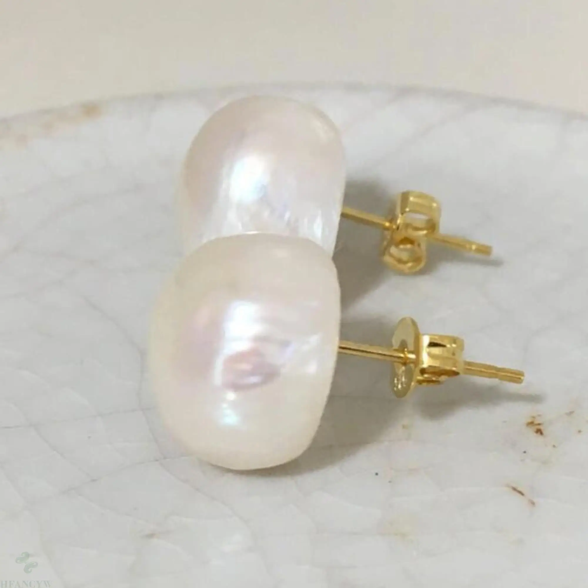 12-13 мм белые жемчужные серьги в стиле барокко, серьги-гвоздики, Подарочные ювелирные изделия, завораживающие классические настоящие модные натуральные аксессуары Aurora