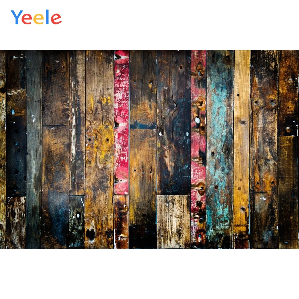 

Yeele Grunge Wood Photo Background Photophone Pinewood Photography Backdrops Studio Shoots for Baby Newborn Cake Customized Size