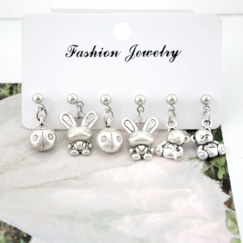 

Silver Color Simple Music Cross Drop Earrings For Women Creativity Jewelry Accessories Girl Fashion Cool Ear Studs KJE068