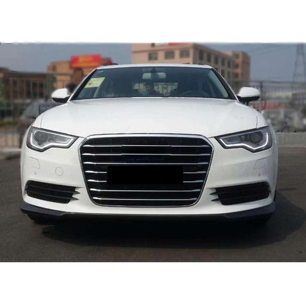 Передний бампер диффузор губа спойлер для стандартного бампера Audi A6 2013 - 2015