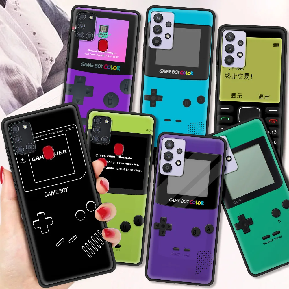

Display Retro Gameboy Silicone TPU Cover for Samsung Galaxy A12 A21S A51 A71 A32 5G A21 A31 A41 Phone Case Luxury Coque Shell