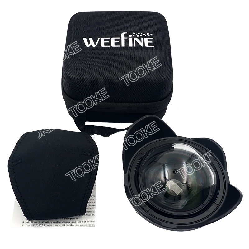 Широкоугольный объектив Divng M52 52 мм Weefine WFL02 Dome Fisheye 24 резьба WFA57 магнитный для