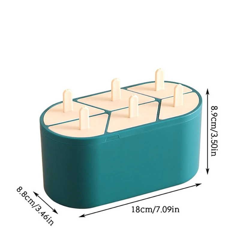 

Creative with a Variety of Diy Ice Tray 6 Popsicle Ice Cream Mold Ice Cream Mold Ice Cream Cover Ice Tray Making Ice Mold