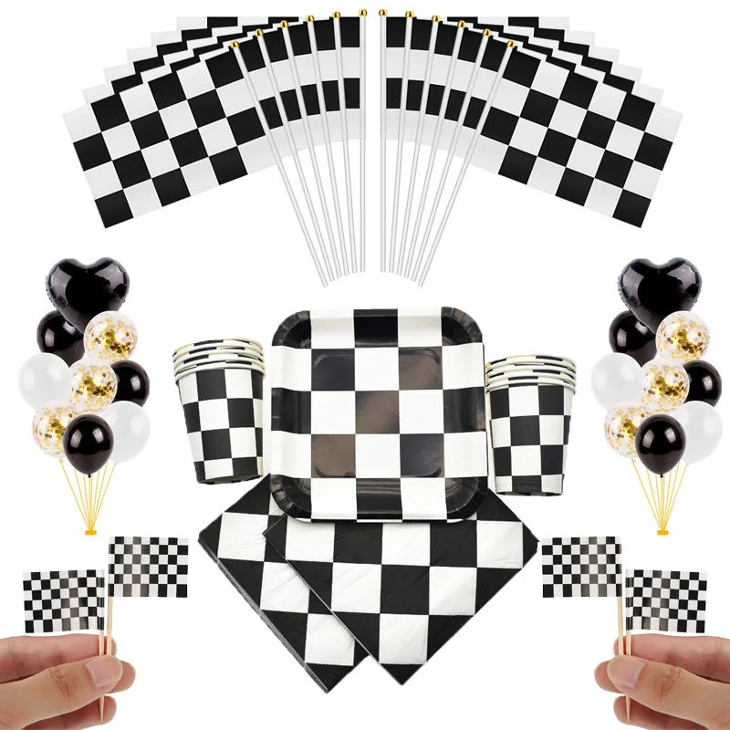 Гоночный автомобиль вечерние товары на день рождения для детей бумажные тарелки