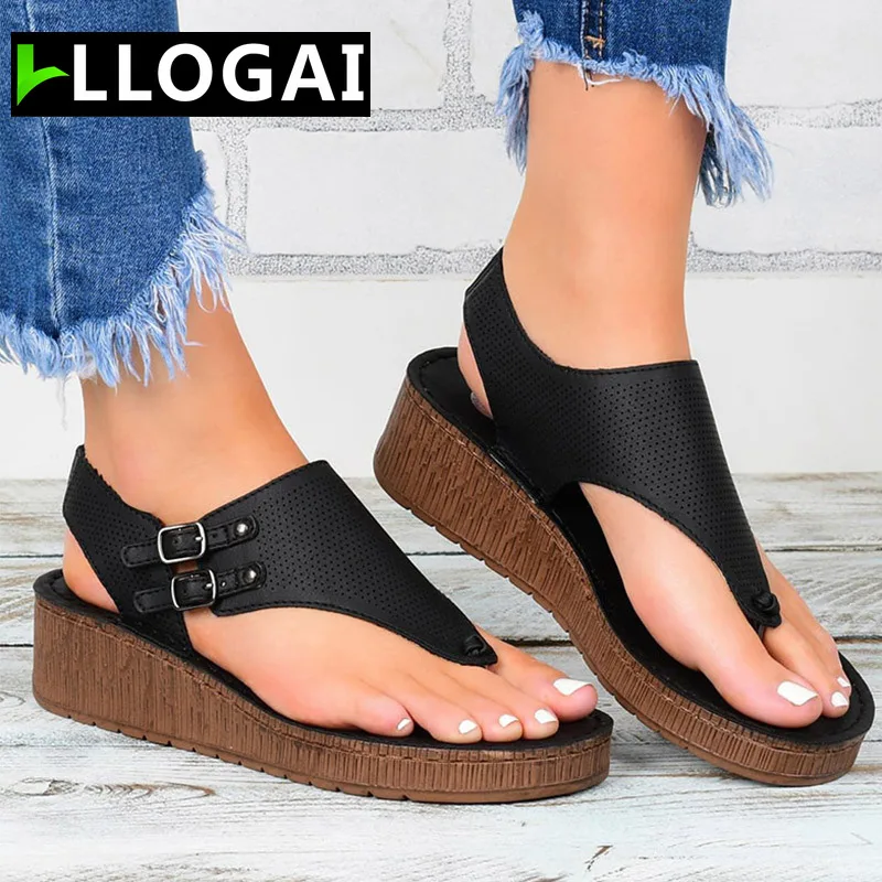 

Women Heels Sandals Platform Wedges Shoes 2021 New Women Sandals Shoes for Women Summer Sandalias Mujer Casual Flip Flops