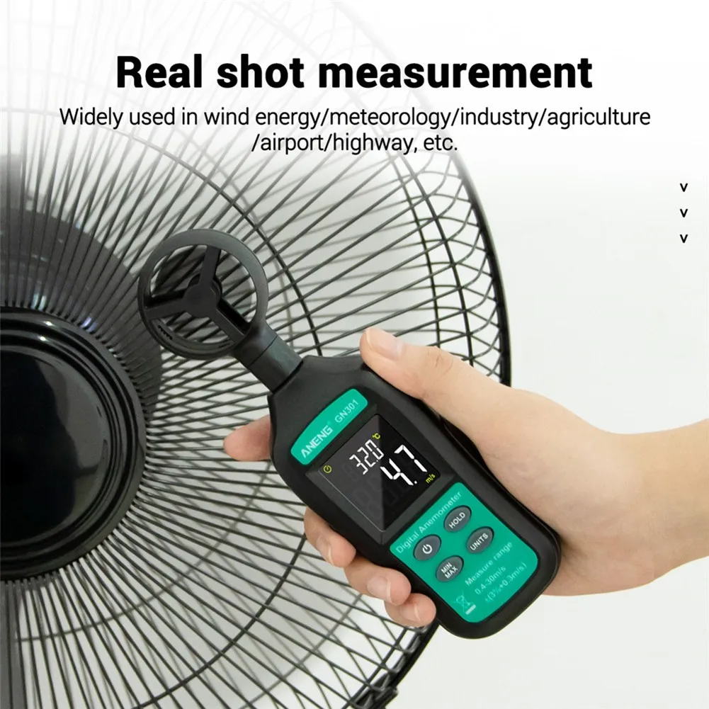 

178.5*56*30.5mm Anemometer Flow Velocity Meter Handhold High Precision