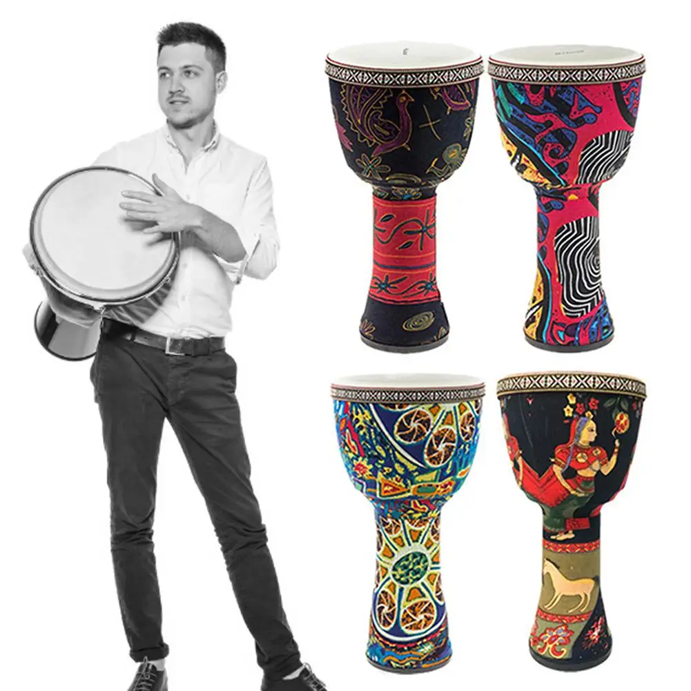 Ручная роспись Африканский барабан ультра светильник ПВХ Djembe с Синтетическая