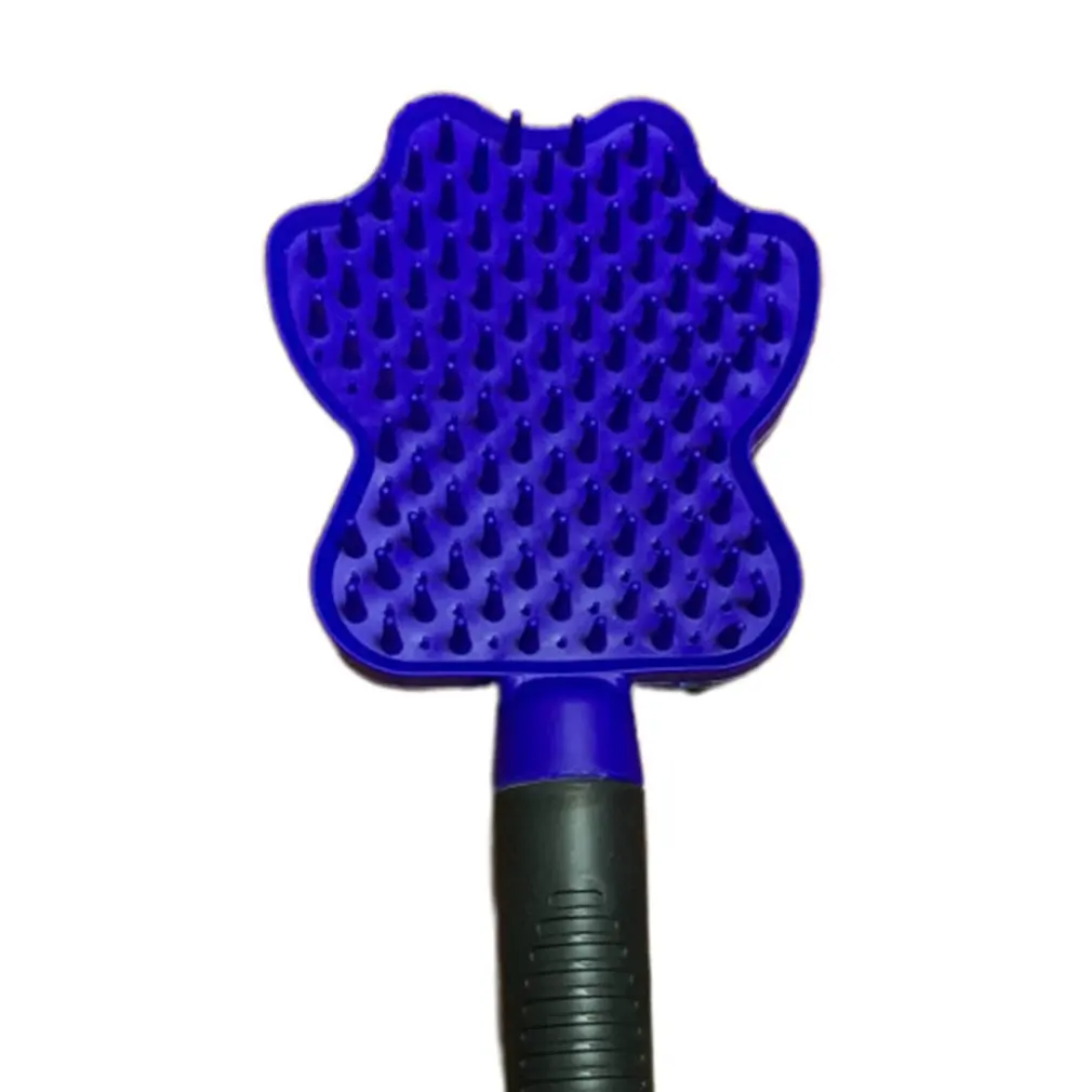 

Pet Grooming Brush-Three-In-One Multi-Function Pet Silicone Brush Loose Hair Durable Portable Blue Color