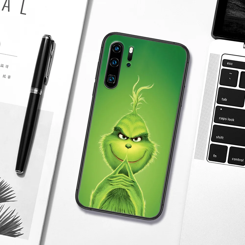

How The Grinchs Stoles Christmas Phone Case For Huawei P Mate 10 20 30 40 Pro Lite Smart 2019 2021 black Cover Painting Coque