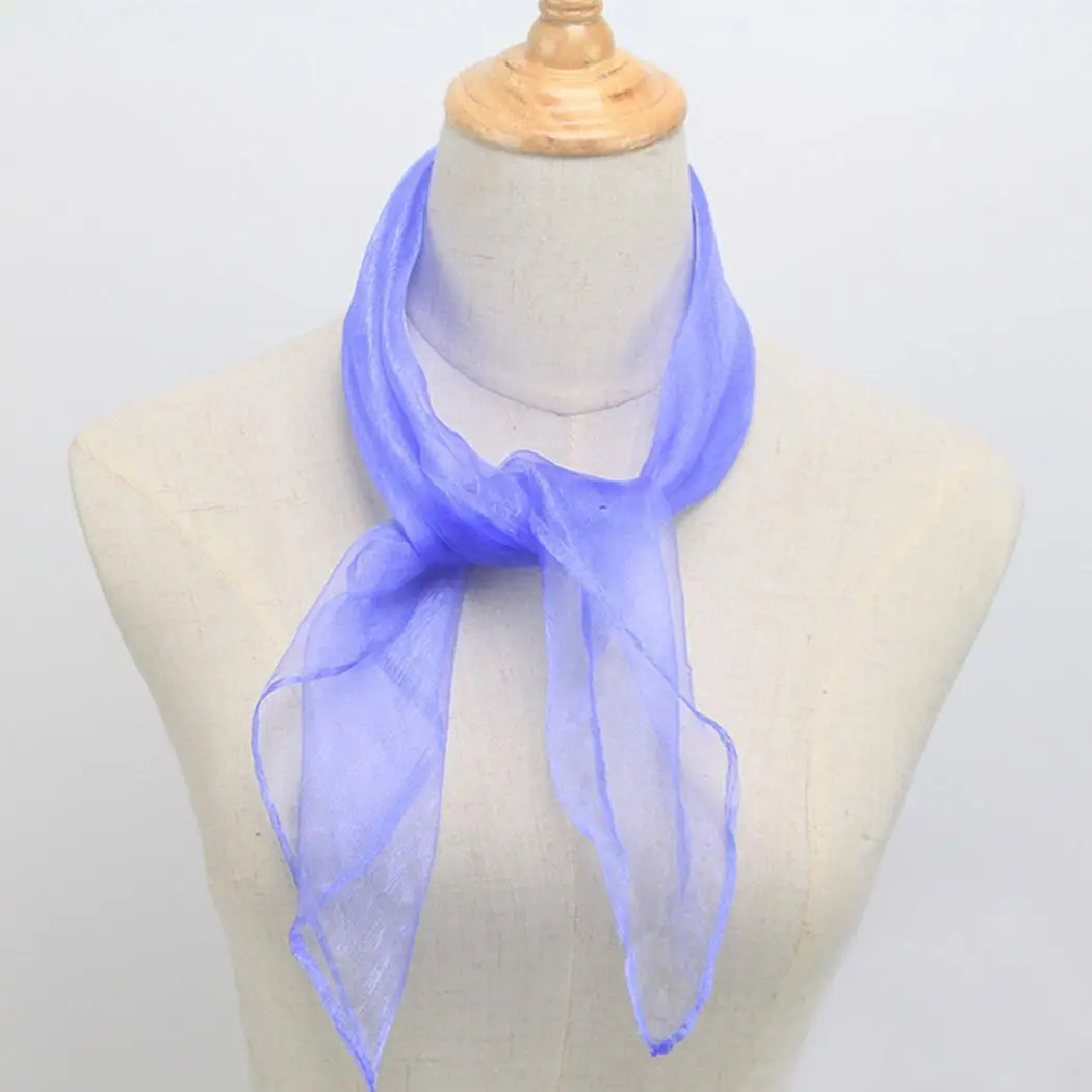 light purple Яркие матросские танцы маленький шелковый шарф танец 0,01 кг сплошной шарф - Цвет: light purple