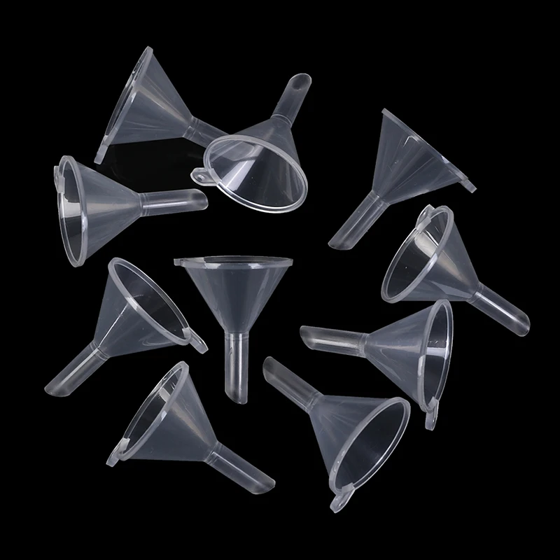 10 шт. прозрачный мини-воронки с маленькими пластиковыми горлышка бутылки