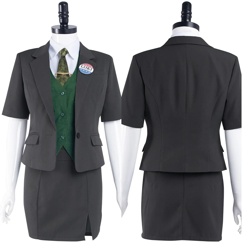 Loki Cosplay Costume Adult Uniform Skirt Outfits Halloween Carnival Office Work Wear Clothing