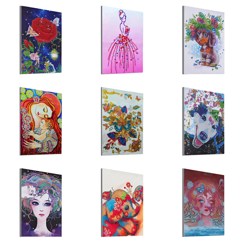 

DIY 5D Partial Drill Diamond Dotz Crystal Rhinestone Diamond Art Diamond Painting Kit for Adults Special Shaped Diamond Painting