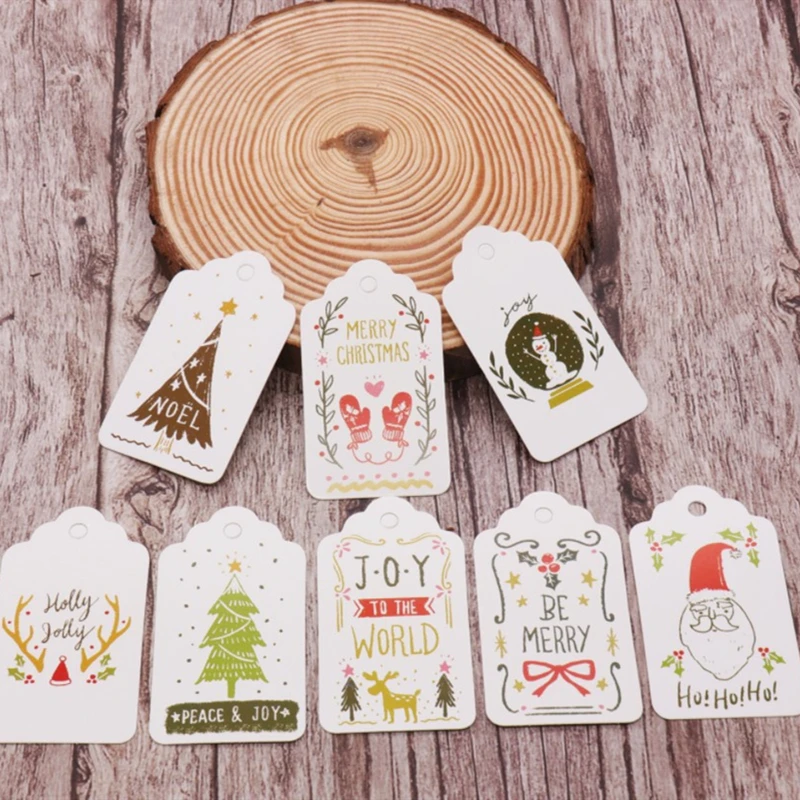 

Рождественские украшения для дома с надписью "Merry Christmas", сделай сам, уникальные подарочные бирки, бирка «JOY TO THE WORLD», маленькая открытка на вы...