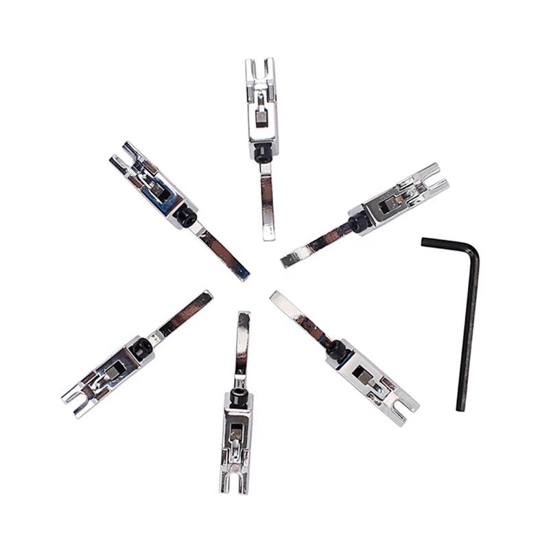 

6 Pcs Guitar Bridge String Saddles Tremolo Bridge Locked String Saddle for Electric Guitar Accessories
