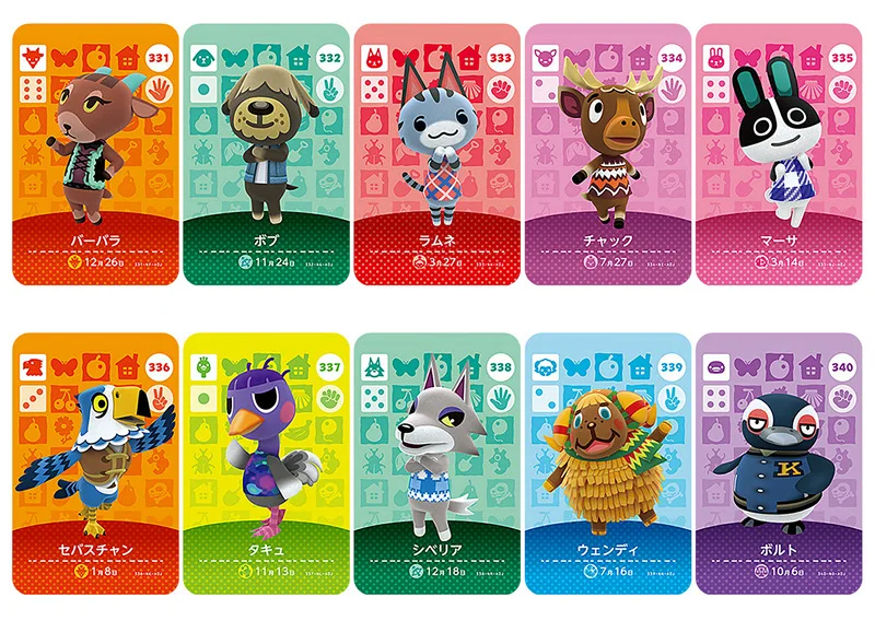 Amiibo Card NS игровая серия 4 (321 до 360) карточка для скрещивания животных|Игровые