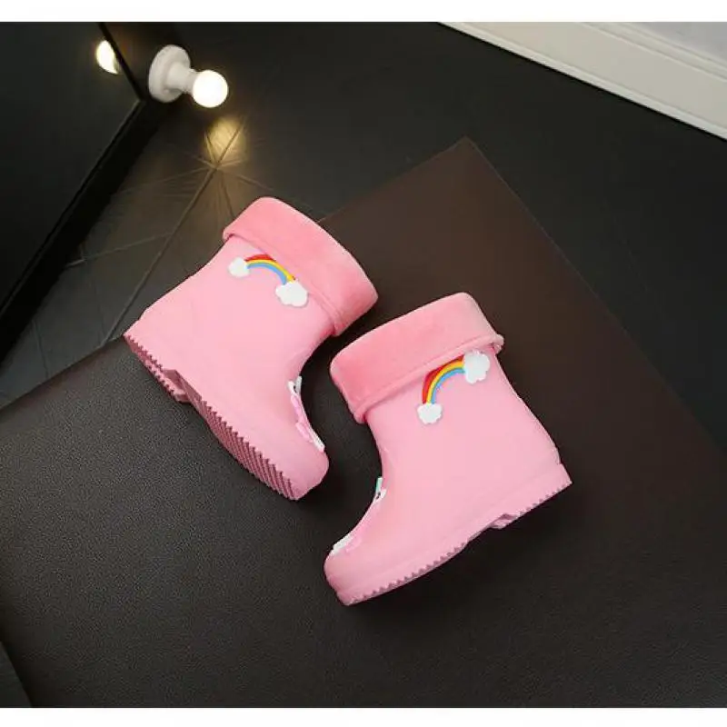 Новые детские резиновые сапоги для девочек Нескользящие Детские