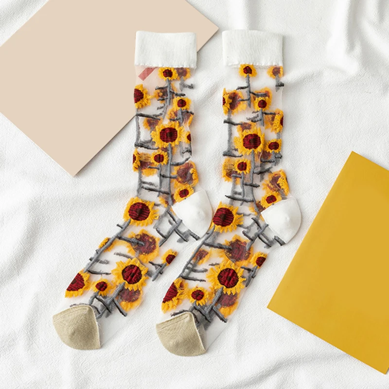 носки женские набор гольфы мужские Новинка модные эстетичные тонкие летние для