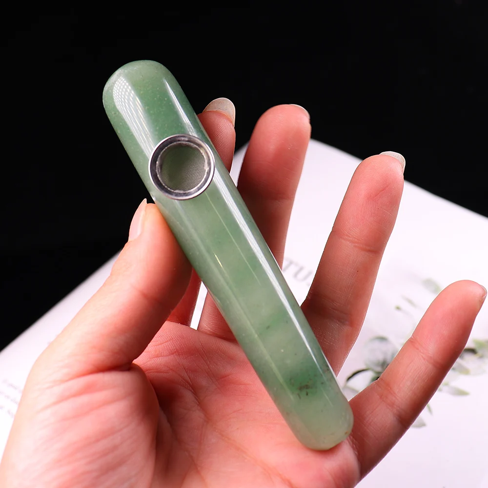 Курительная трубка из 100% натурального авантюрина кварца полудрагоценного