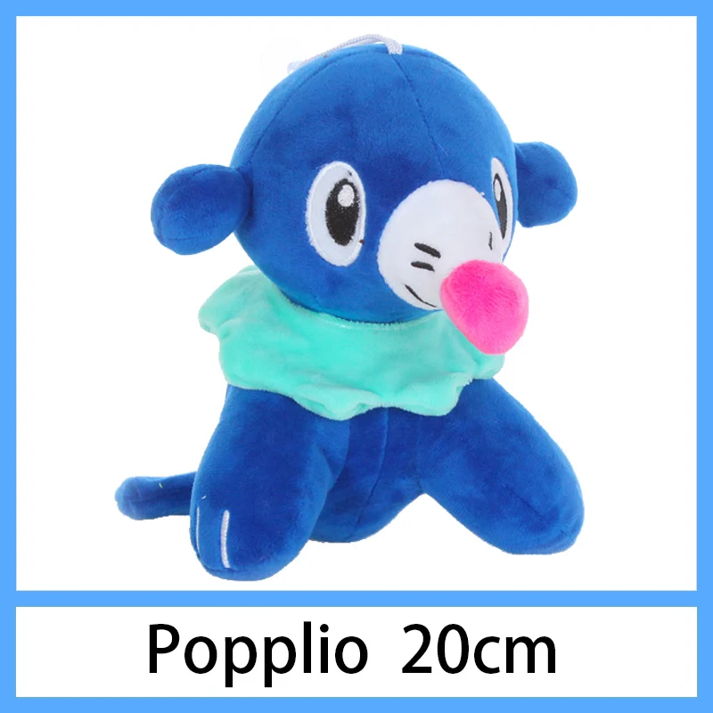 20cm Popplio Детектива Пикачу Jigglypuff чармандер Сквиртл плюшевые игрушки мягкие милые захватные машины куклы для детей Забавный подарок - Цвет: 20cm Popplio