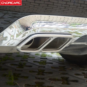 Выхлопная труба из нержавеющей стали, модифицированная накладка для Mercedes Benz GLK X204 CLS 2012-2017, украшение выхлопной трубы автомобиля