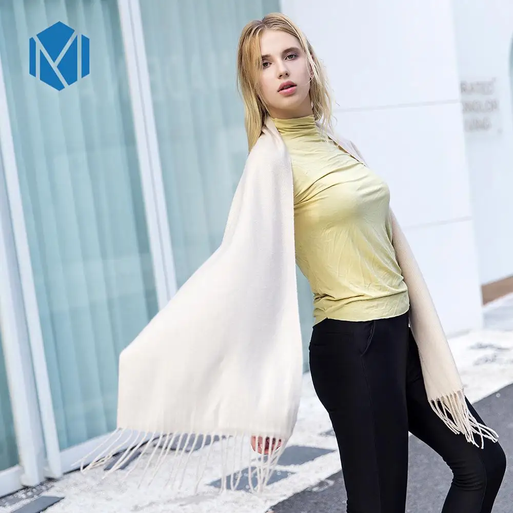 190*35 см женские осенние зимние теплые однотонные шерстяные шарфы высокого