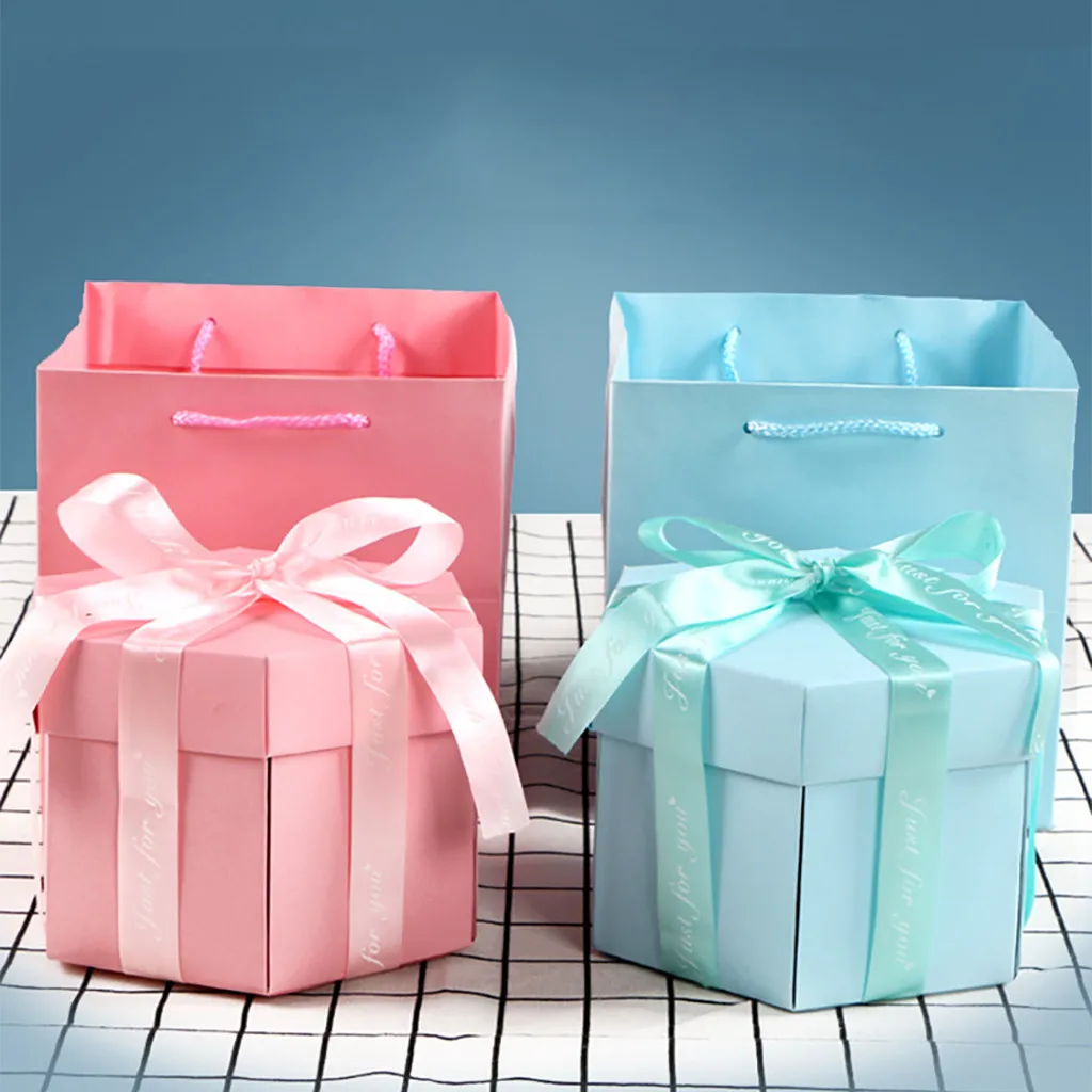 Creative Photo Album Handmade Hexagonal Explosion Gift Bomb Box For Family Friends Scrapbook Lovers Gifts DIY Albums | Дом и сад