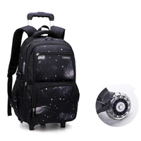 teens school backpack removable children school bags with 2 wheels kid boys girls trolley schoolbag luggage wheeled book bag