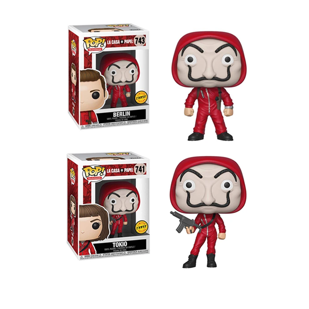 Фигурки действующих лиц La Casa De Papel Токио Берлин Профессор Денвер от FUNKO POP Модельные игрушки для детей, подарки на Рождество и день рождения, F99.