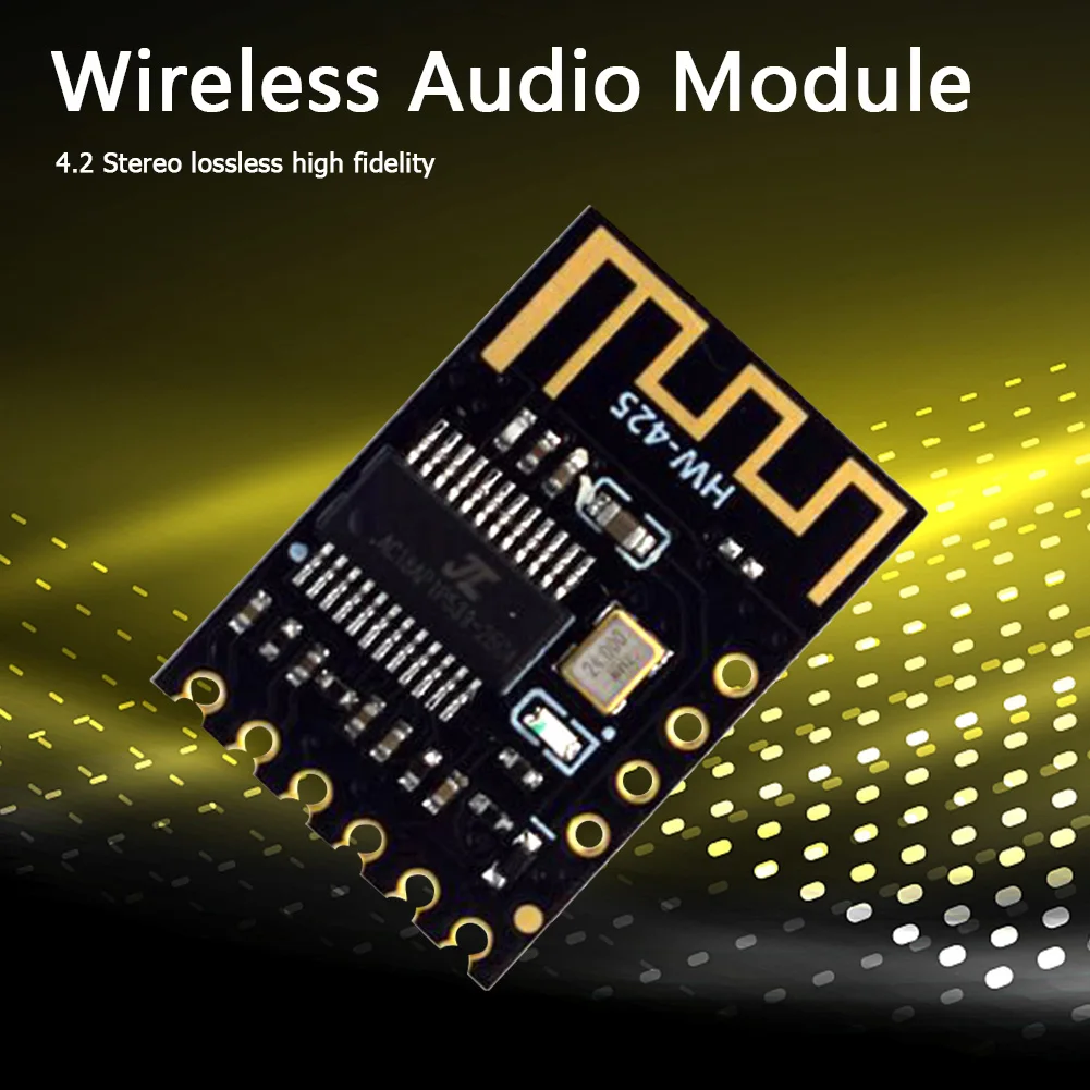 

HW-425 Bluetooth-совместимый модуль аудиоресивера Bluetooth-совместимый 4.2 беспроводной Hi-Fi стерео MP3 музыкальный декодер без потерь