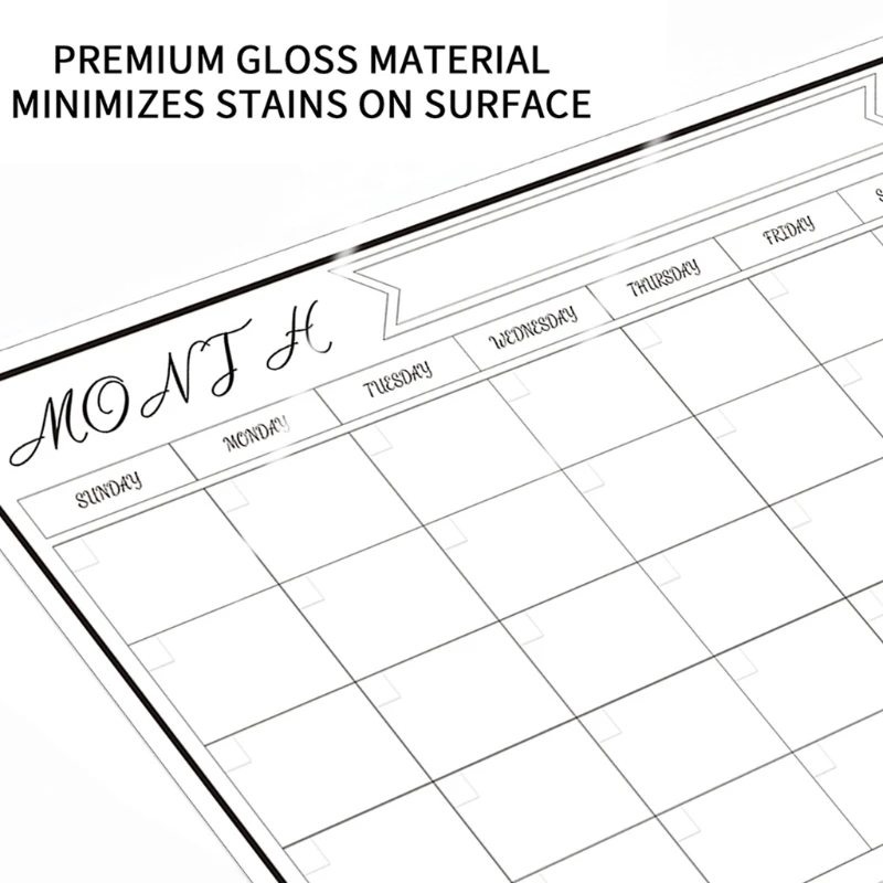 

Erasable Magnetic White Board Kit Weekly Monthly Schedule Planner Calendar Fridge Magnet Drawing
