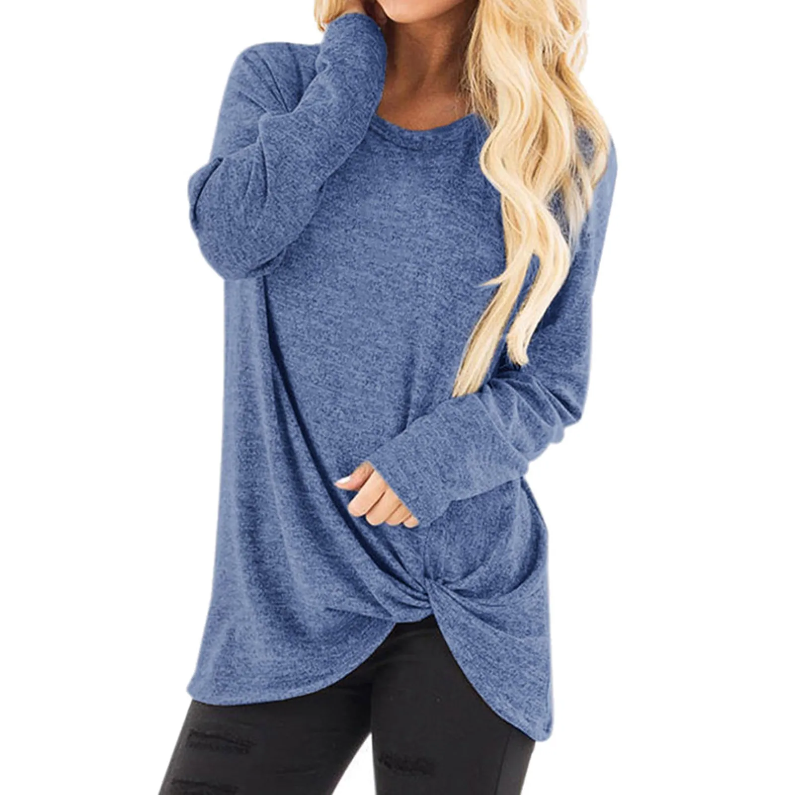 

Autumn Winter Woman T shirts Fashion Solid Long Sleeve O-Neck Kink T-Shirt Casual Plus Size Pullover Tops Spring Women Clothing