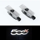 2 шт. светильник РА для FIAT 500L 500X Grande Punto светодиодная дверная эмблема значок лазерный проектор Сменные автомобильные аксессуары
