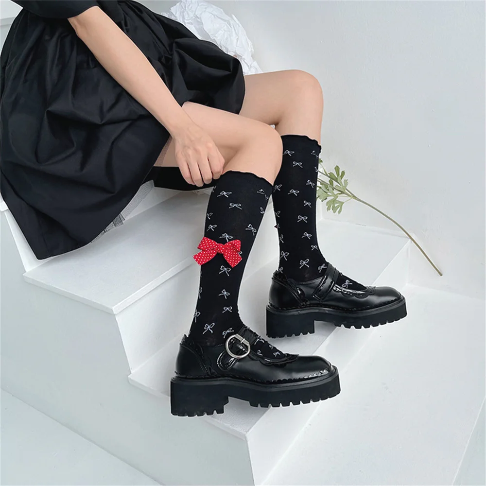 

Japanese Elegant Bowknot Jk Bow Decorated Sweet Girl Socks Harajuku 3 Pairs
