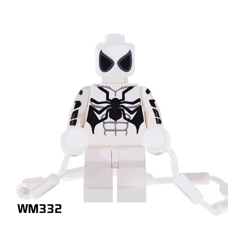 Одна продажа строительные блоки кубики Супер герои юбилей Fierstar красные фонарики