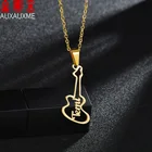 Ожерелье Auxauxme из нержавеющей стали с именем гитары, персонализированное ювелирное изделие для женщин, мужчин, подарки