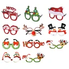 1 шт. рождественские очки с Санта-Клаусом, снеговиком, снежинкой, креативная оправа для очков, рождественские украшения