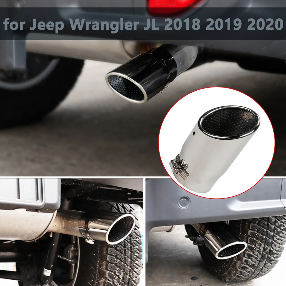 

Car Tail Exhaust Tip Pipes Education Pipe Muffler for Jeep Wrangler JK JL 2007-2018 2019 2020 2021 2022 Compass 2017-2022 Chrome