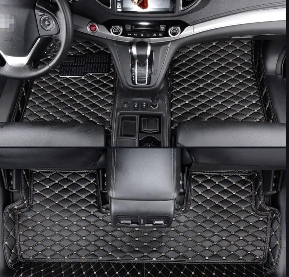 

fiber leather car interior styling car interior floor mat for honda crv cr-v 2001-2020 accessories