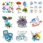 Для переноса утюгом для Одежда с узором в виде букв, с принтом в виде нашивки для куртки термо-Стикеры для одежды Diy патч ткани Виниловый фон в полоску с аппликацией в виде для одежды J