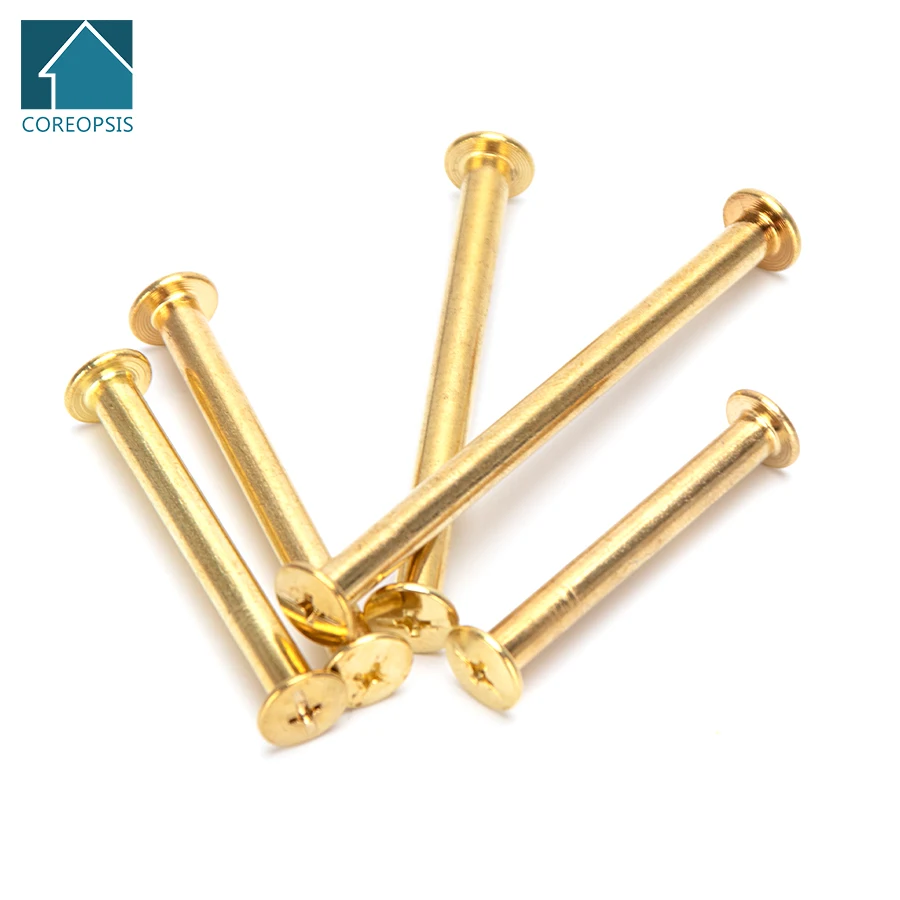 

M5 Nickel Brass Plated Phillips Chicago Binding Screws Length 6mm-70mm DIY Tool Accessories Replacement S48T