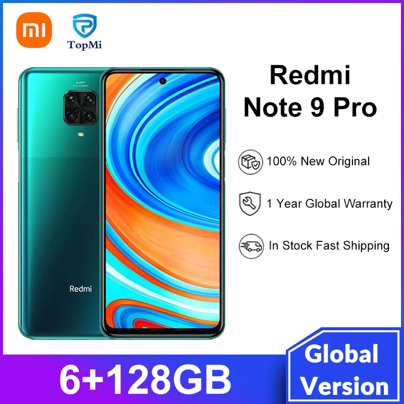 Смартфон Xiaomi Redmi Note 9 Pro 6 ГБ 128 Восьмиядерный процессор Snapdragon 720G аккумулятор 5020 мАч