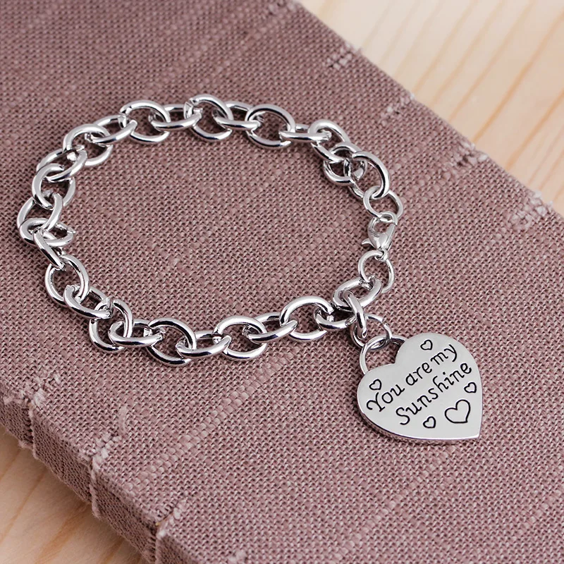 Европейский и американский минимализм крутой браслет love lettering You Are MY Sun Shine
