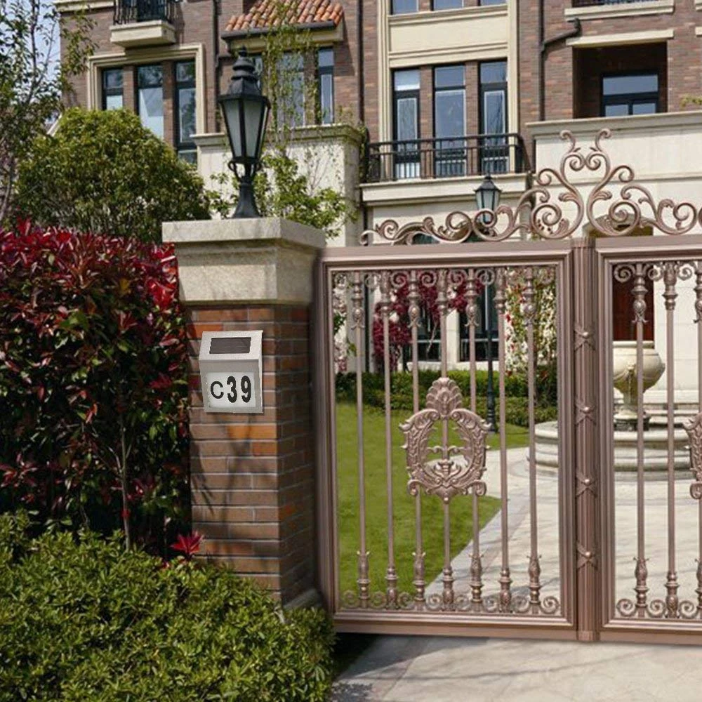 Светодиодный светильник на солнечной батарее знак для дома адресная табличка