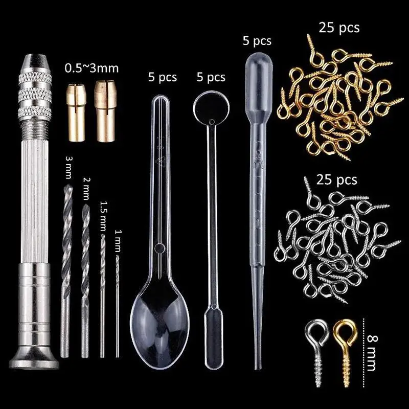 83Pcs/set Silicone Casting Molds And Tools Set With A Black Storage Bag For Diy Jewelry Craft Making | Украшения и аксессуары